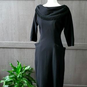 VINTAGE Wool Wiggle Dress